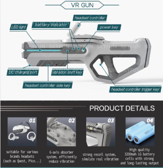 Best VR Gun  shooting simulator VR shooting gun machine Company - SKYFUN 14