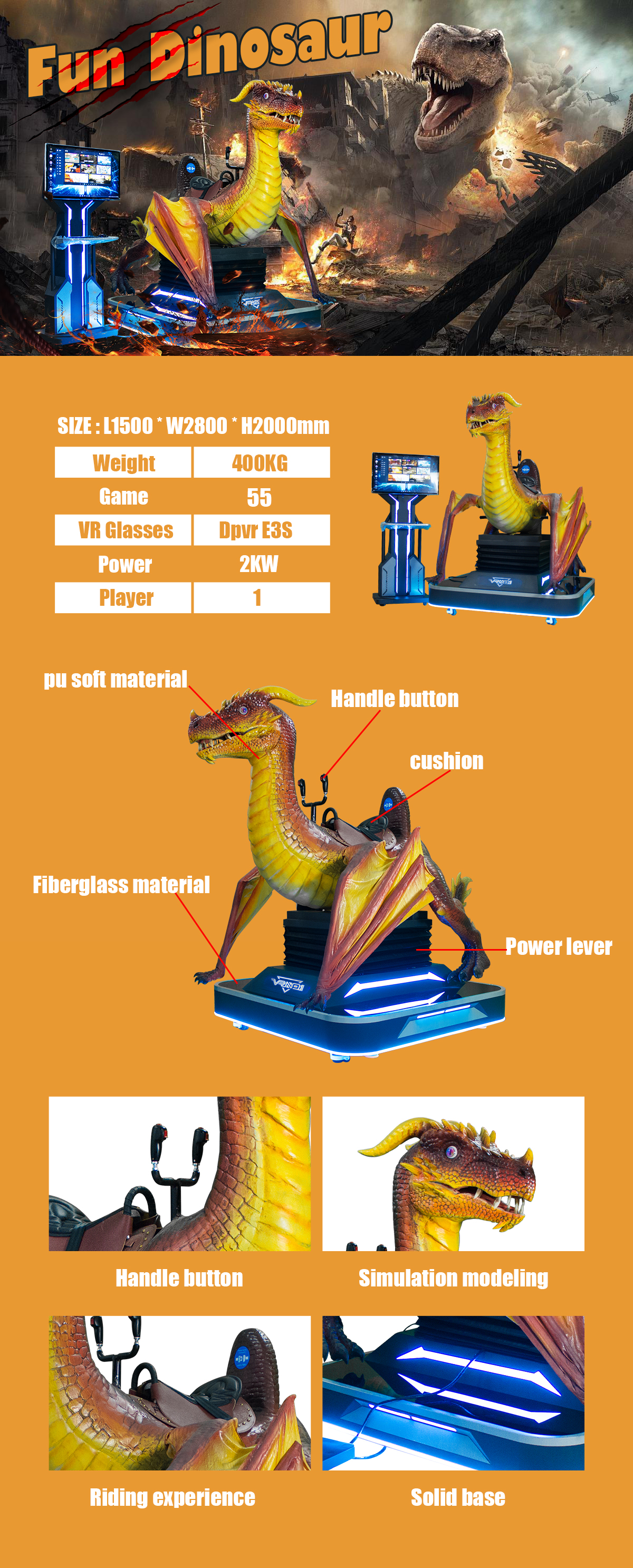 9DVR Dinosaur Simulator – Unique VR Experience with Immersive Dino Calls 7