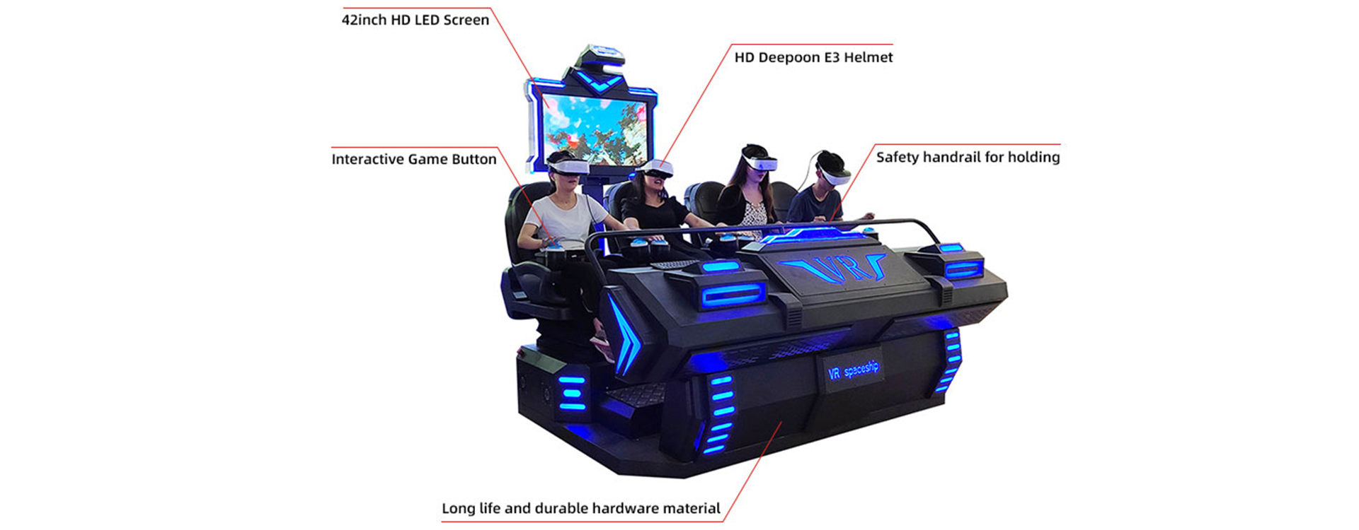Intro to 9d vr 4seats cinema Multi Person VR Cinema SKYFUN 3