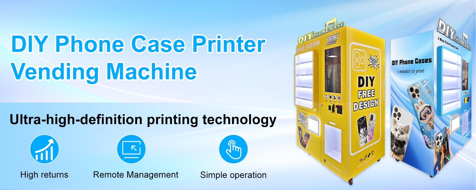 Skyfun Pro 2025 | DIY Phone Case Vending Machine | UV Printing | IoT Remote | 595+ Models | 5 Colors Available 7