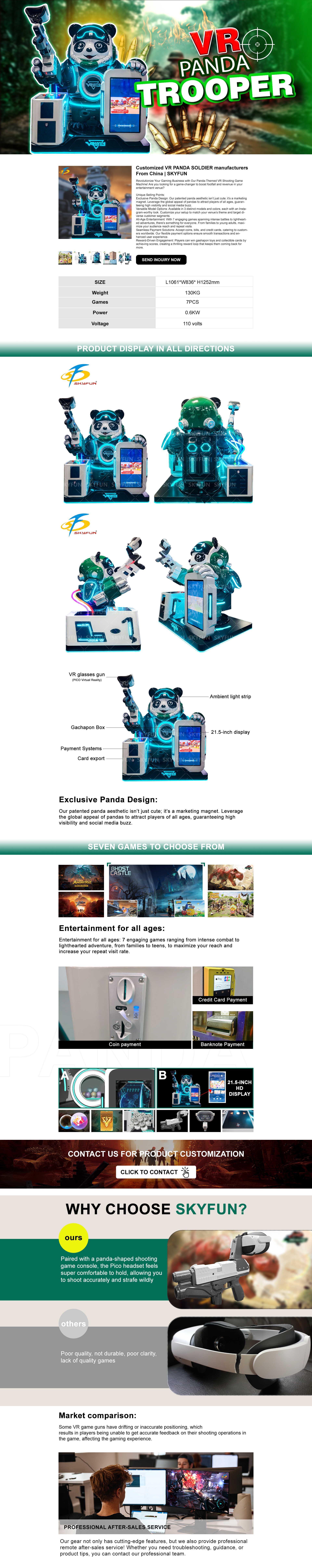 Kids VR Machine – VR Panda Soldier | Shooting Simulator & VR Simulator Manufacturers From China | SKYFUN 7