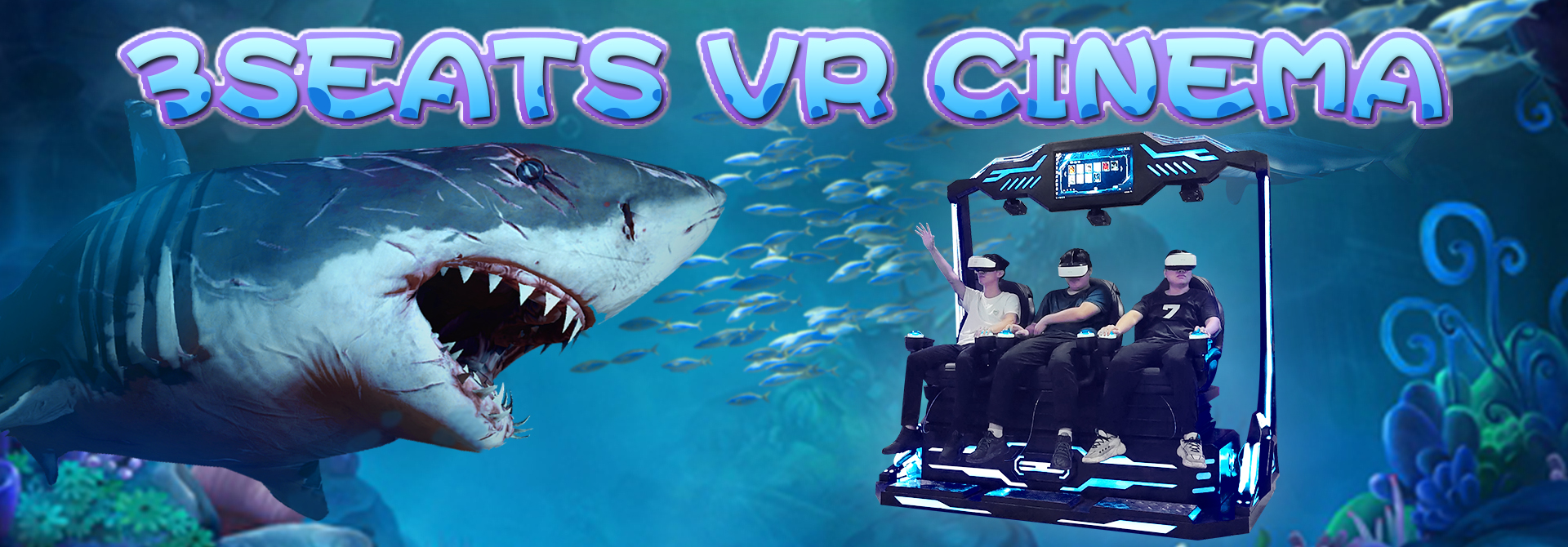 Professional 9d vr 3 seats cinema Multi person VR cinema manufacturers 2