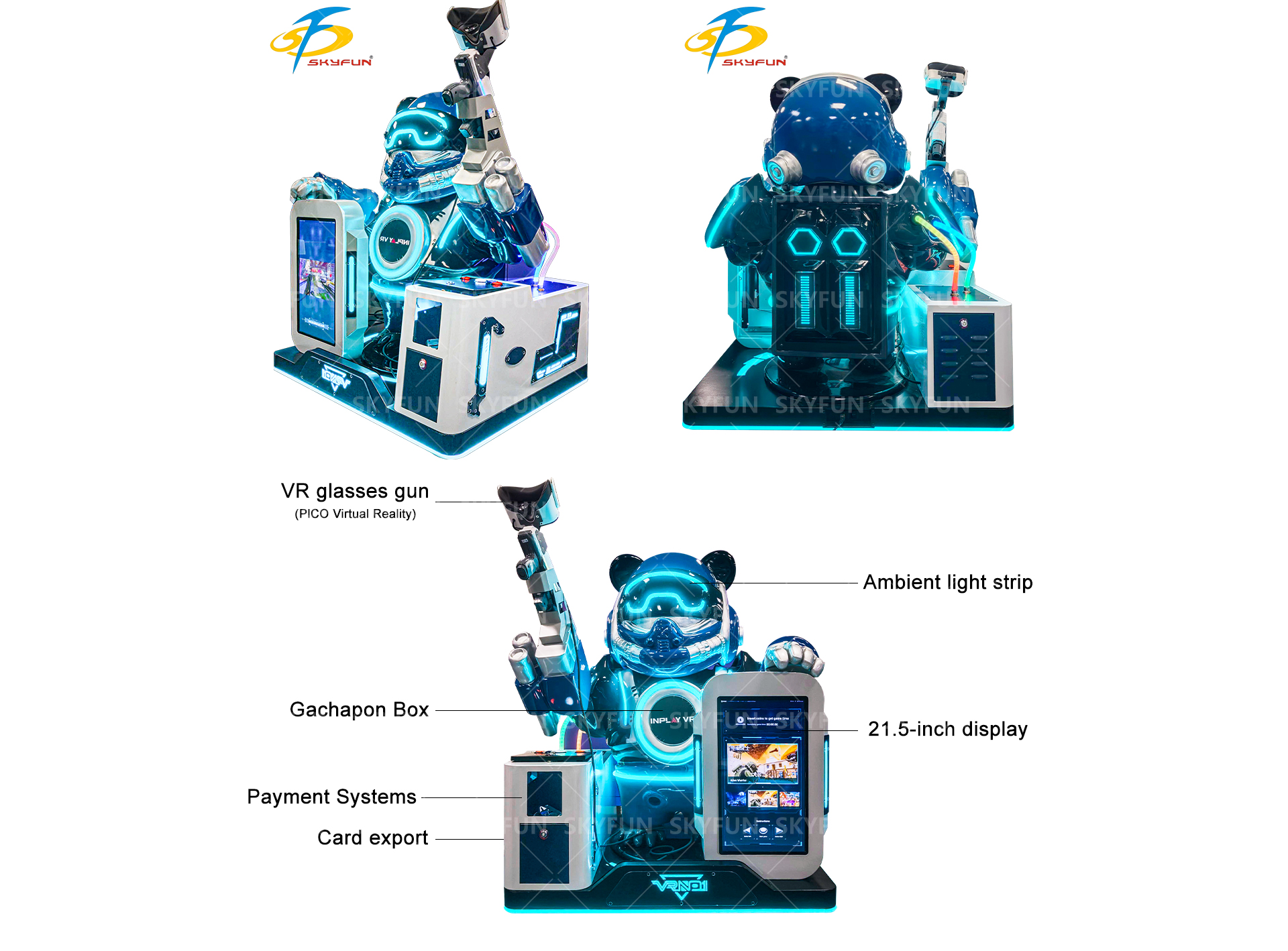 Panda VR Shooting Game Machine | Family-Friendly Kids VR Simulator for Arcades & FECs 8