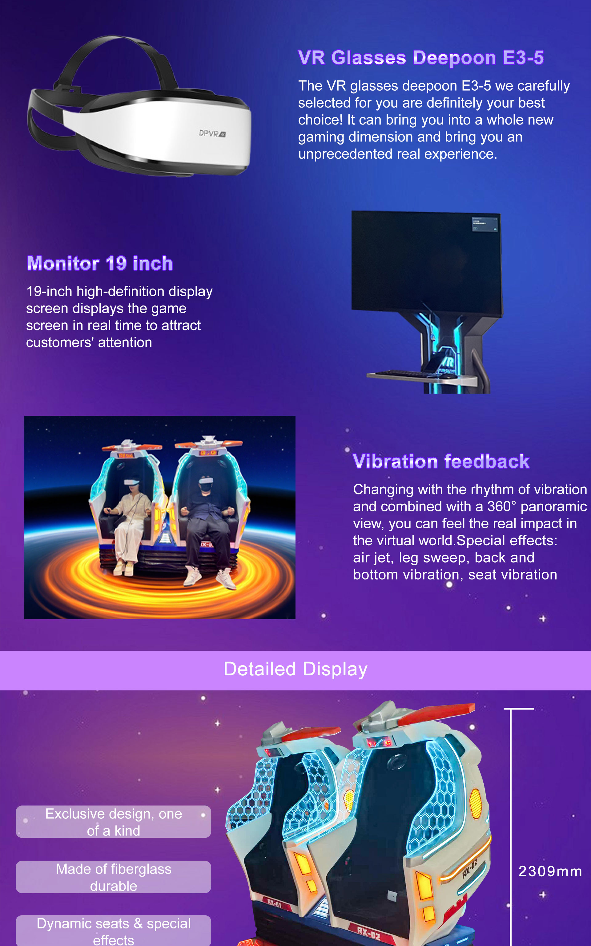 Dual-Player 9D VR Combat Simulator with Motion Seats & Multi-Effects 8
