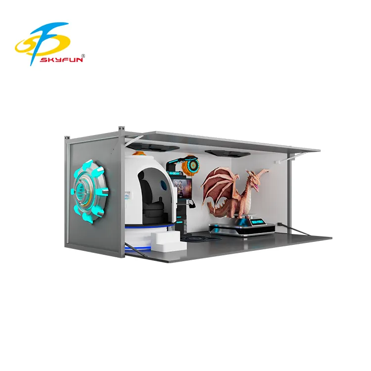 SkyFun VR Container - 9D VR & Dinosaur Zone Combo for VR Amusement Park 3