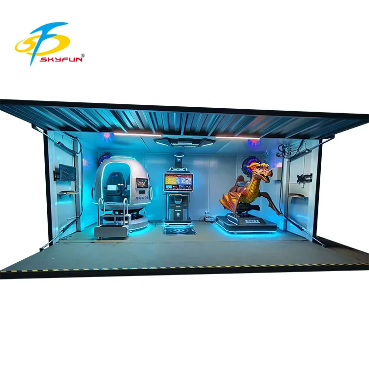 SkyFun VR Container - 9D VR & Dinosaur Zone Combo for VR Amusement Park 6