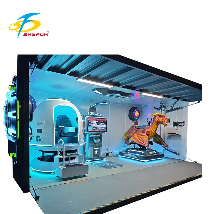 SkyFun VR Container - 9D VR & Dinosaur Zone Combo for VR Amusement Park 7