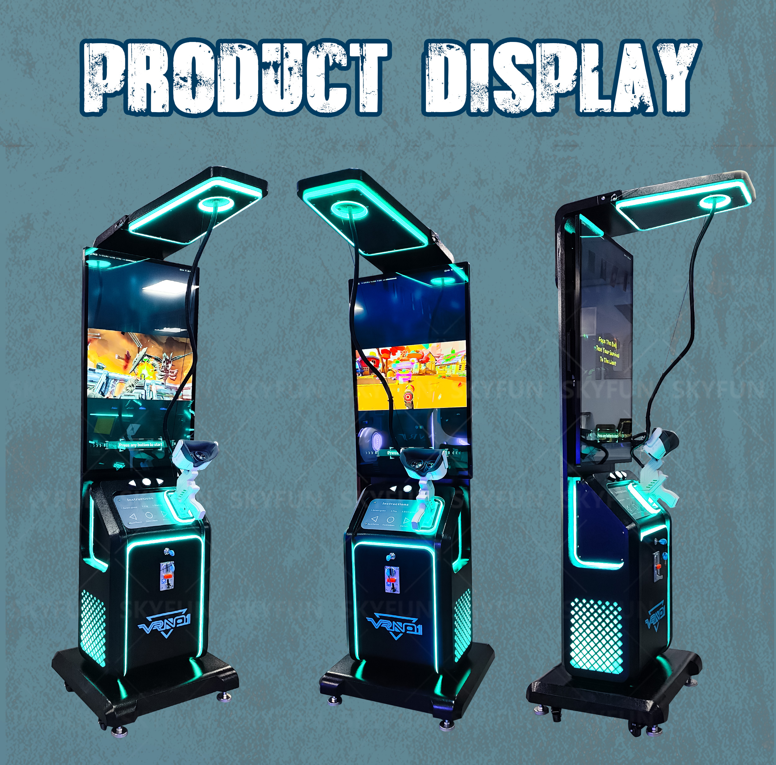 SKYFUN Coin operated VR simulator For Sale Virtual Reality Shooting Game Machine 6