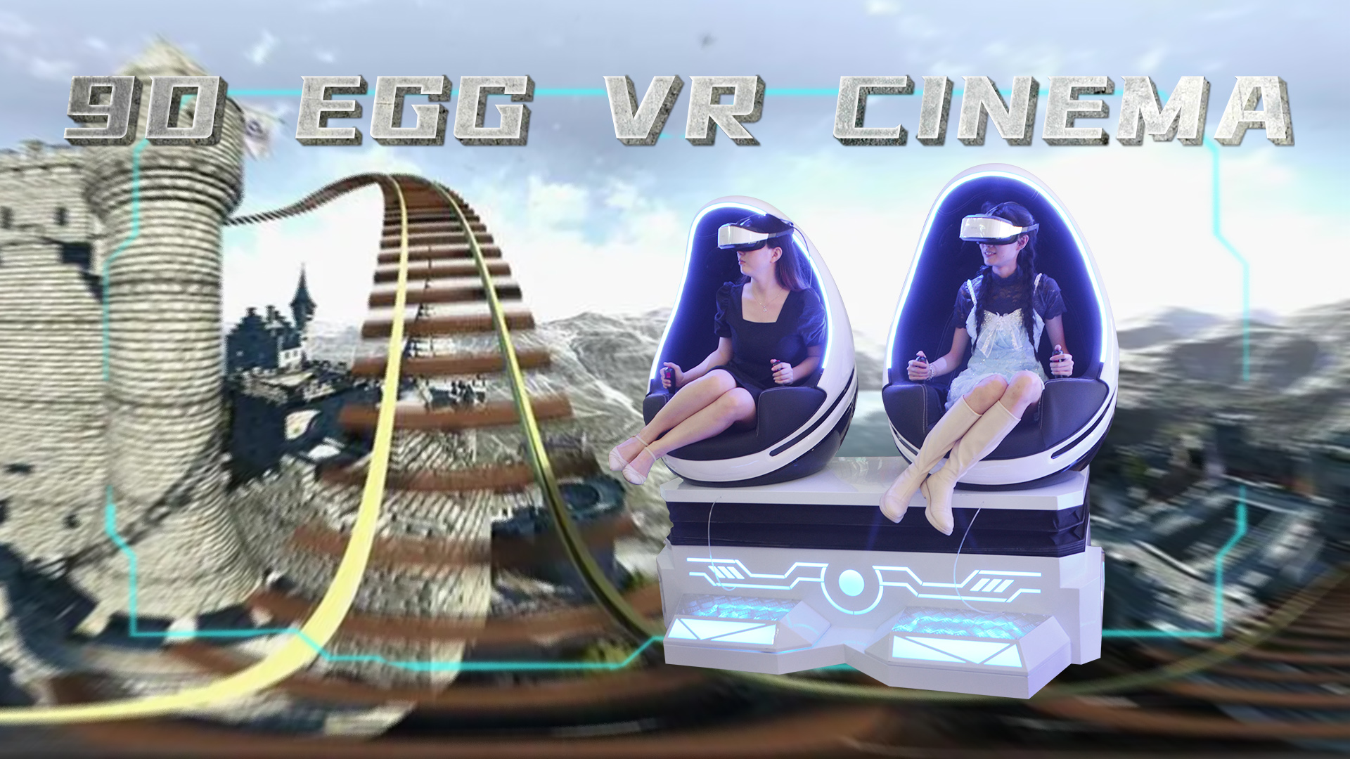 SKYFUN 9D VR Egg Chair is running well at the customer site in Colombia 2