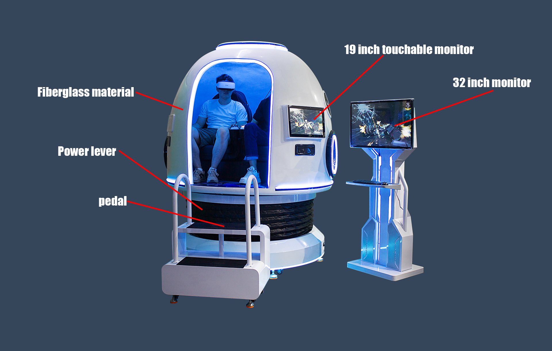 Introducing the Fun Space Capsule: The Ultimate 360-Degree VR Gaming Experience 2