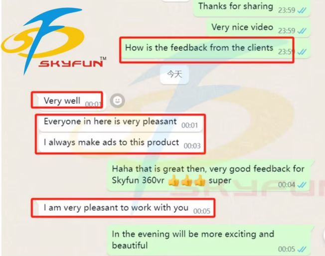 Turkey customers purchase two-person 360 VR roller coaster simulator From SKYFUN 1