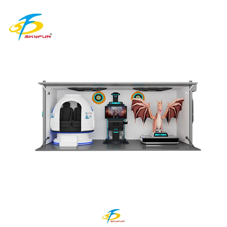 SkyFun VR Container - 9D VR & Dinosaur Zone Combo for VR Amusement Park 1