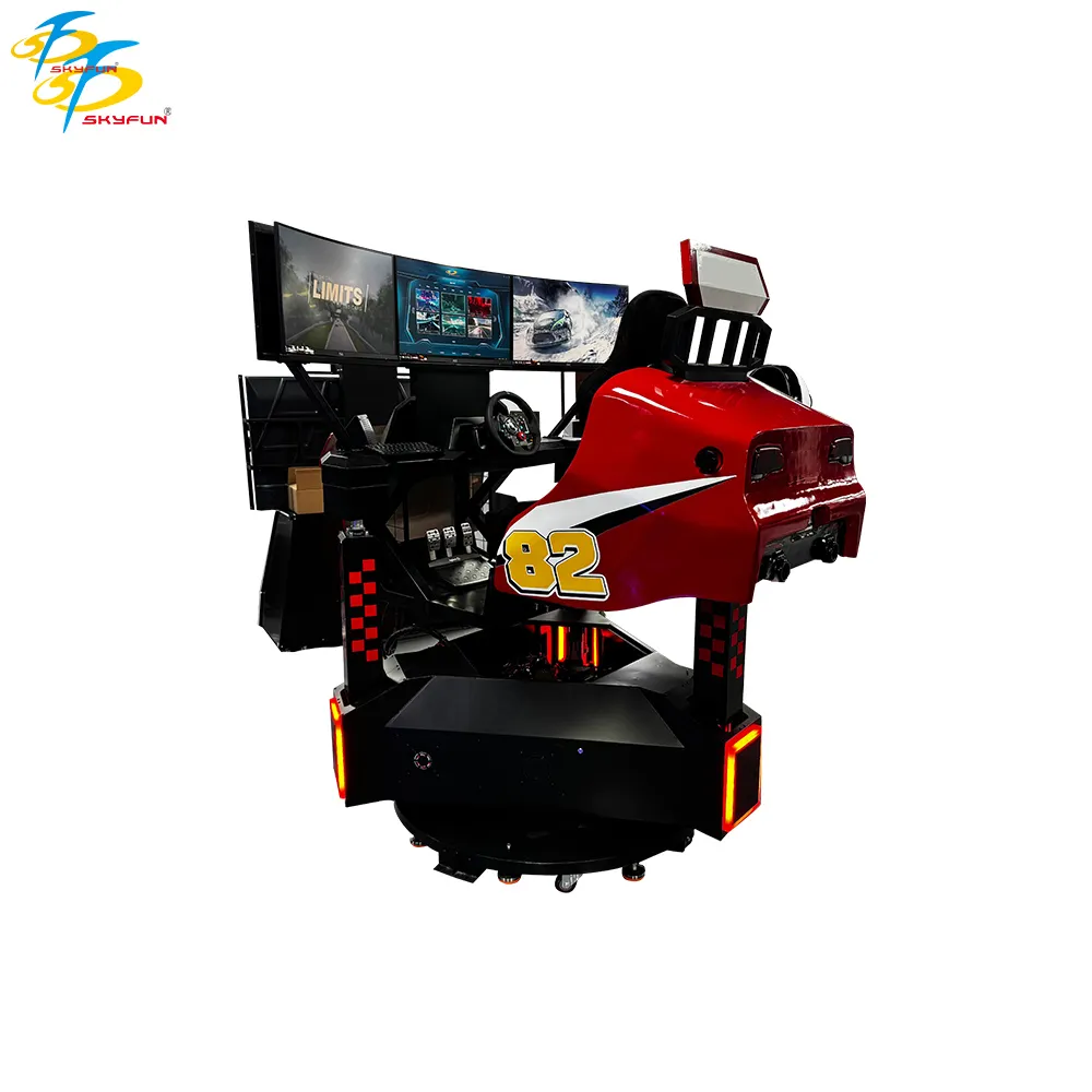 SkyFun Triple-Screen Racing Arcade Machine - VR Racing Simulator 1