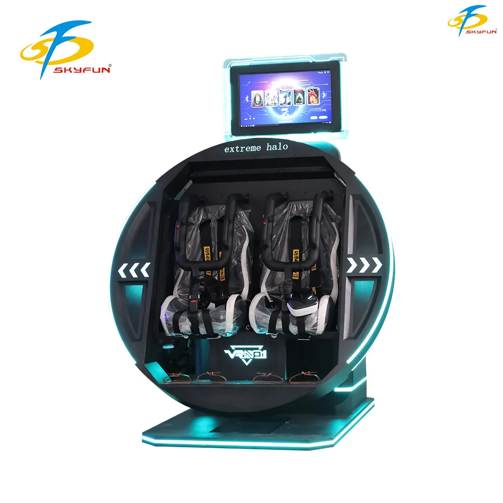 360 VR Rotating Flight Simulator Chair - 2-Seat Immersive VR Games 1