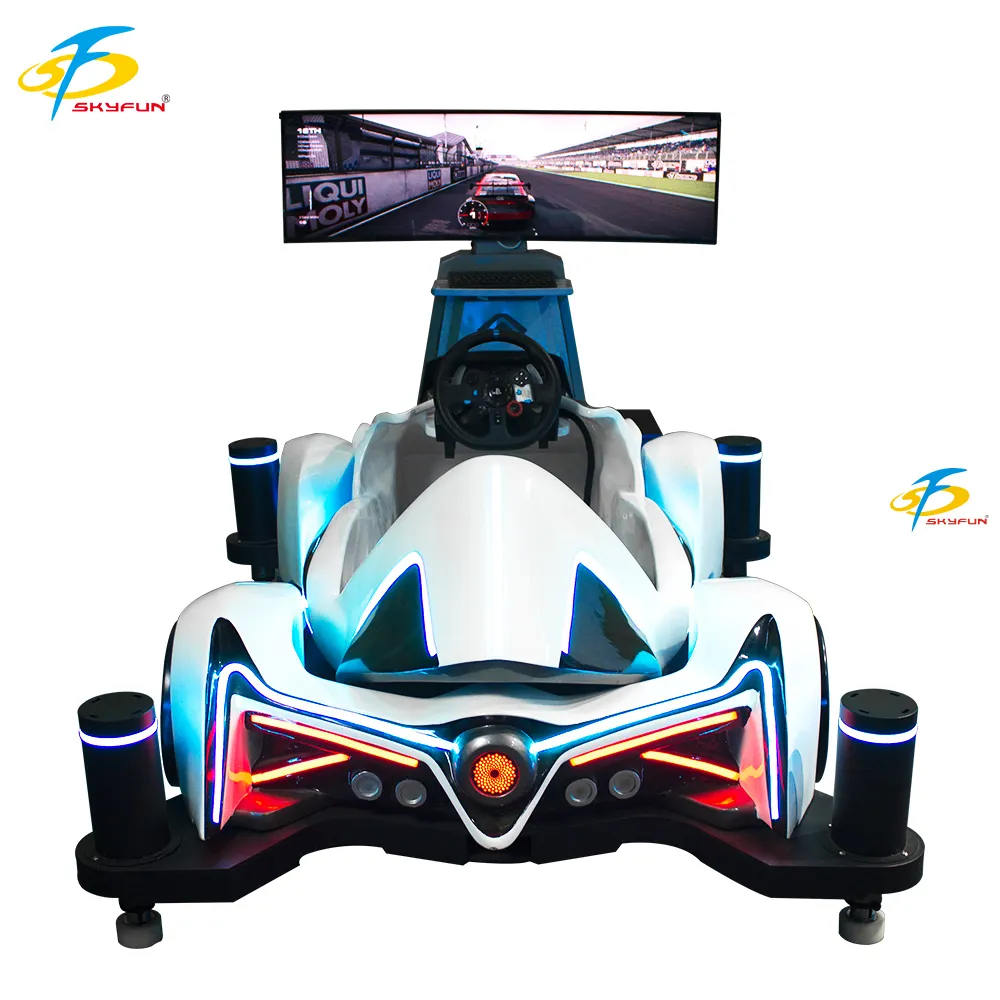 FUN 4-DOF Virtual Reality Car Simulator with 42in Curved Screen & G29 1