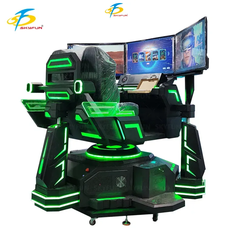 3-Screen Panoramic Car Racing Simulator — 3-Axis Motion, Logitech 1