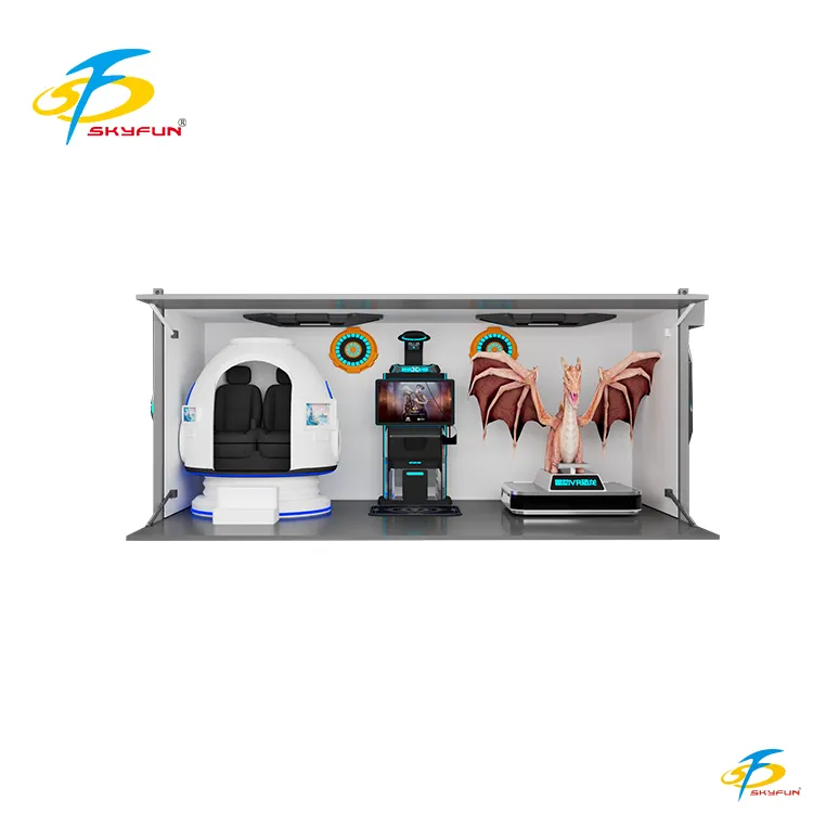 SkyFun VR Amusement Park Container – 9D Capsule & AI Dinosaurs 1