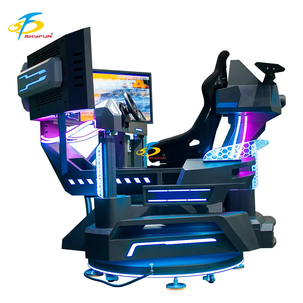 360° 3-Screen Racing Arcade Machine with Ultra-Narrow Frame & Motion 1