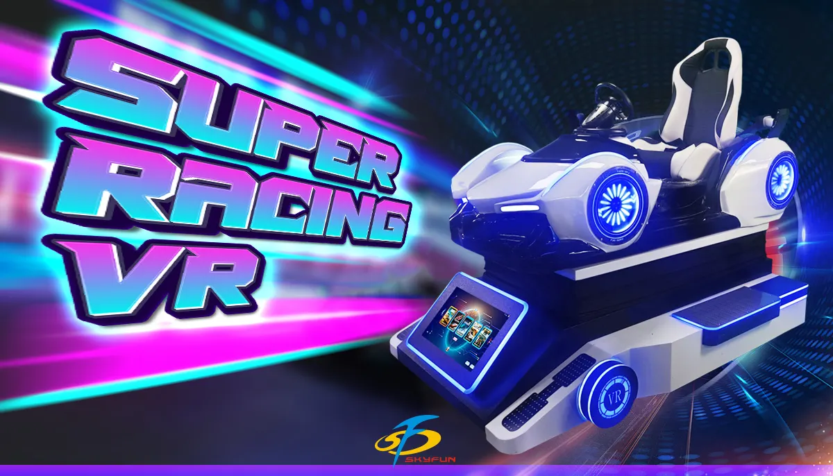 VR Racing Simulator with Steering Wheel, 42 Screen & Dynamic Lights 1