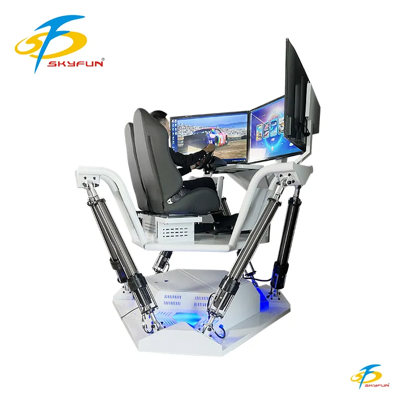 6DOF Realistic Car Arcade Machine with 3-Screen VR and Motion Simulator 1