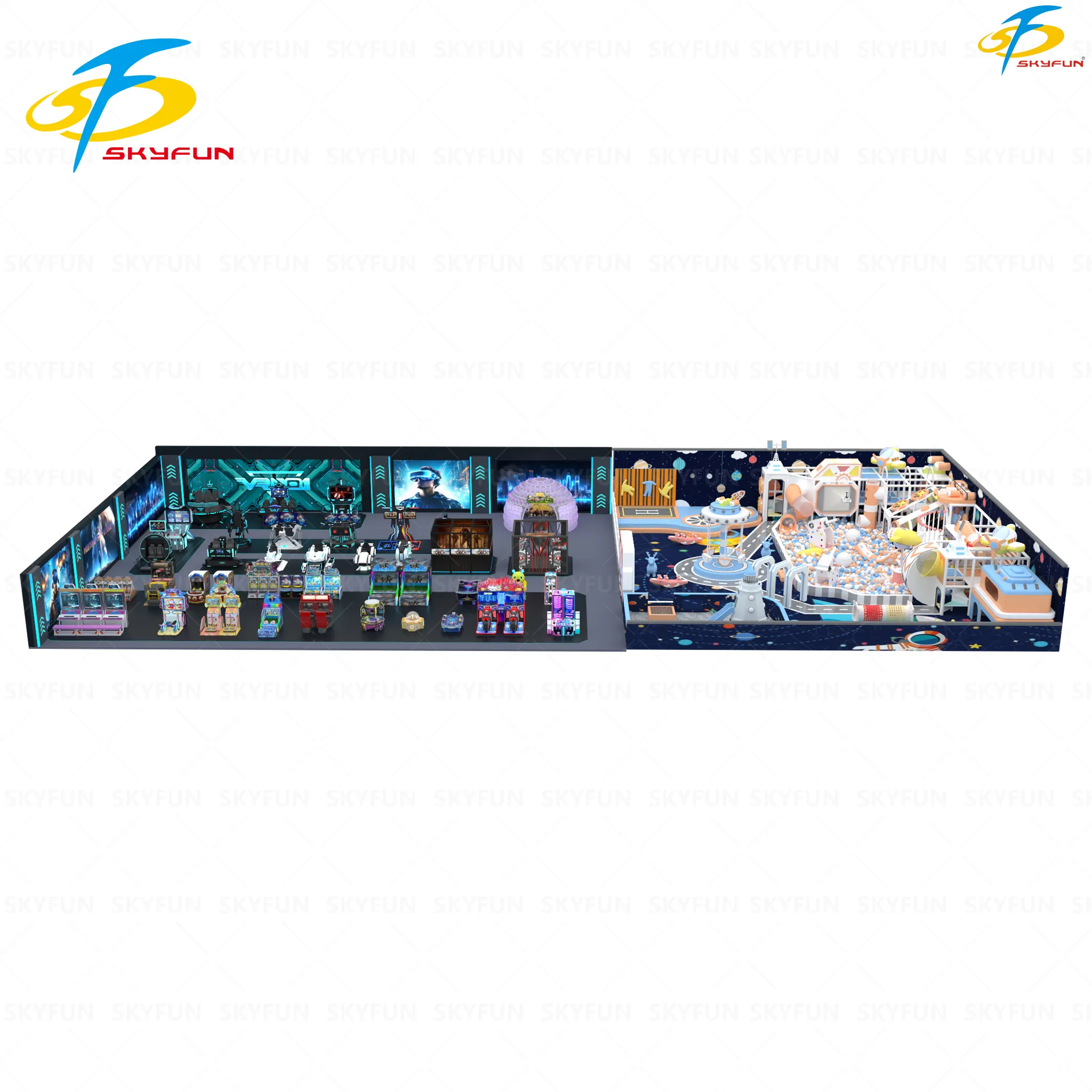 1300㎡ Virtual Reality & Arcade Amusement Park with Mixed Reality Games 1