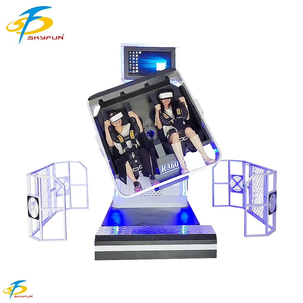 360° VR Flight Simulator with 32 Screen, LED Lights & Safety Belts 1