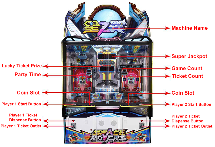 Истеҳсолкунандаи бозии Quality Space Rovers, Jackpot Dual-Zone, HighROI Arcade Machine Station, Бозии ... 10