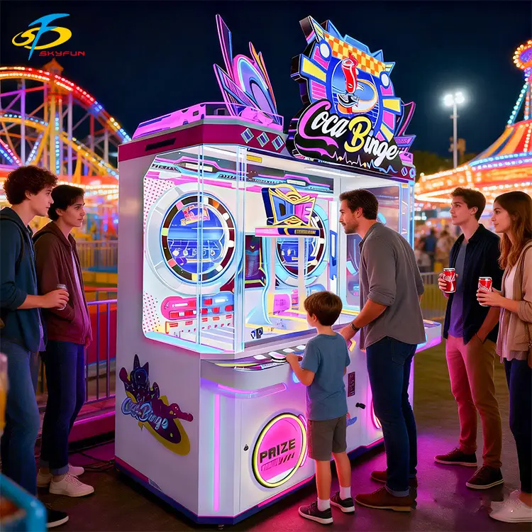 Meilleure machine à sous Coca-Cola : jeu d'arcade interactif à double plateau tournant avec cotes ajustables, en provenance de Chine - SKYFUN 1