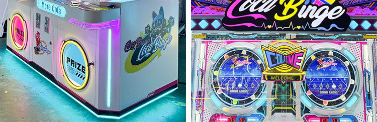 Meilleure machine à sous Coca-Cola : jeu d'arcade interactif à double plateau tournant avec cotes ajustables, en provenance de Chine - SKYFUN 15