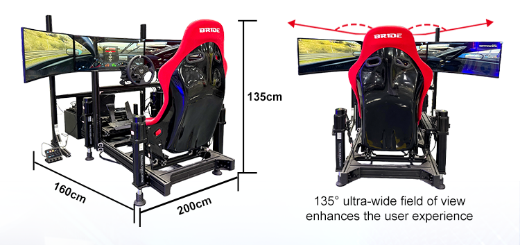 Simulator de curse cu 3 ecrane | Joc arcade de conducere prin mișcare cu roată cu feedback de forță pentru uz comercial SKYFUN 11