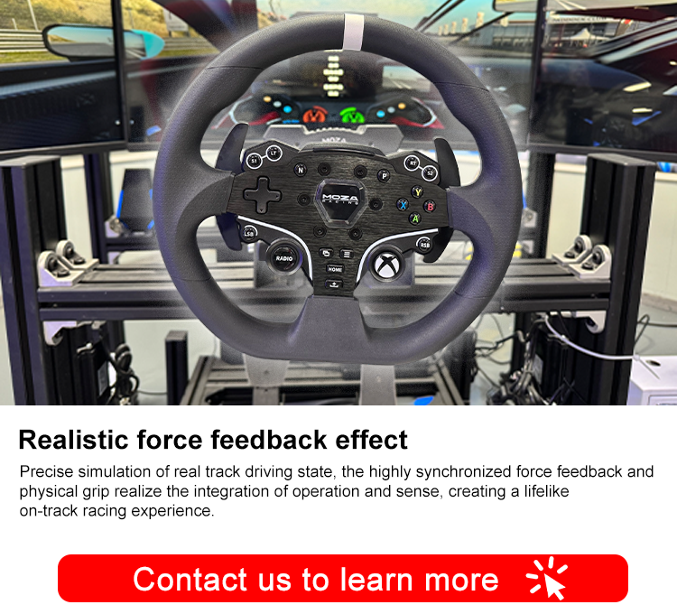 Simulator de curse cu 3 ecrane | Joc arcade de conducere prin mișcare cu roată cu feedback de forță pentru uz comercial SKYFUN 17