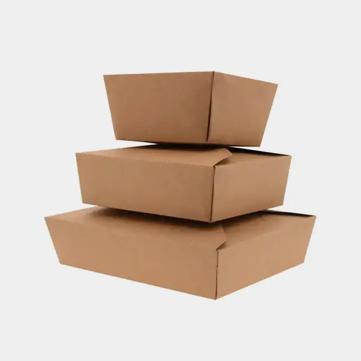 Paper Lunch Boxes Leak Proof Disposable Custom Eco Friendly 1