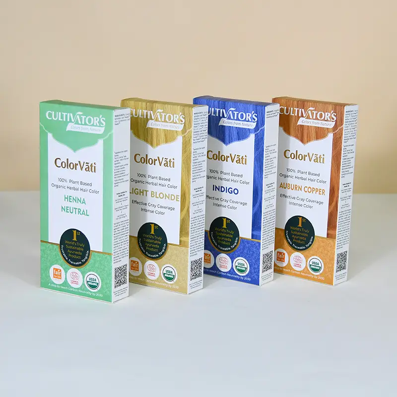 Custom Hair Dye Paper Pouches Organic Herbal Color Sachet 1