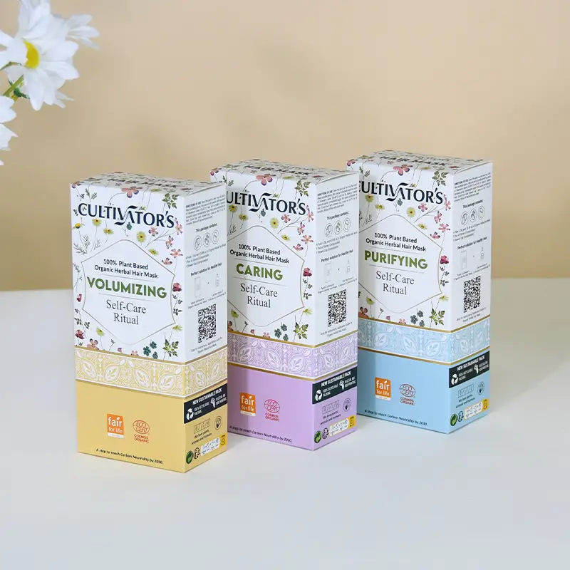 Plant Based Hair Mask Paper Boxes Custom Printed Sustainable 1