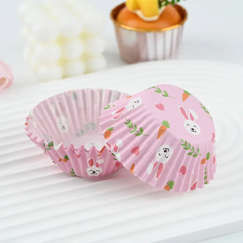 Pink Love Cupcake Liners Paper Food Grade Bakery Home Use 1