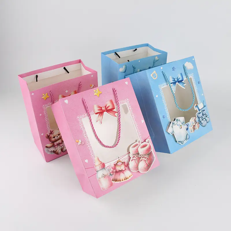 Customizable Baby Shower Gift Bags with Window 1