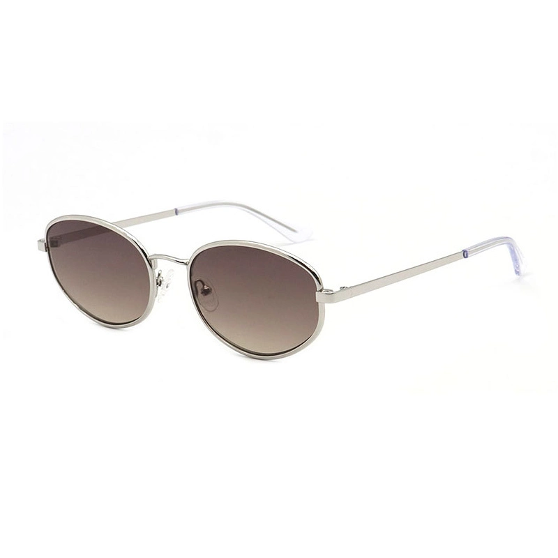 HMP25206 Slim Metal UV400 Sunglasses  Custom Wholesale Oval Eyewear 1