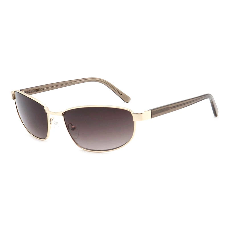 Custom Slim Metal Oval Frame Sunglasses HMP25188 1