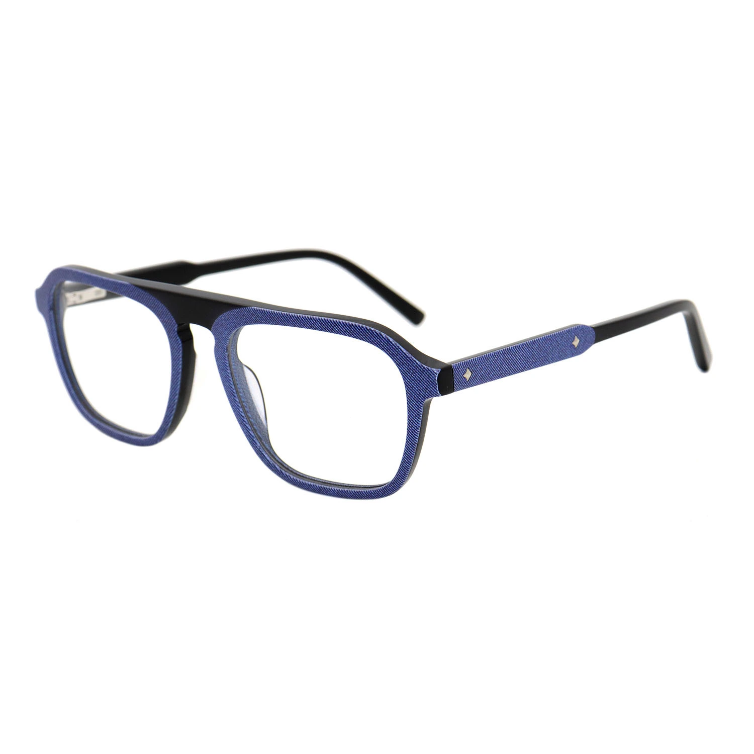 Custom Denim Acetate Blue Light Glasses for Men JAD40728HST 1