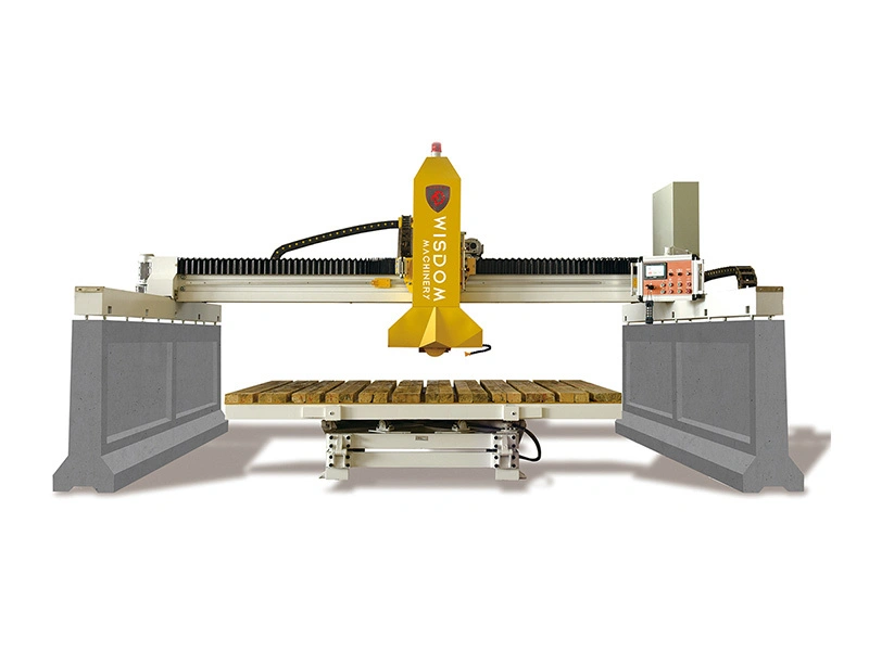 Sierra puente con pata de hormigón y sistema de control automático PLC completo. 1