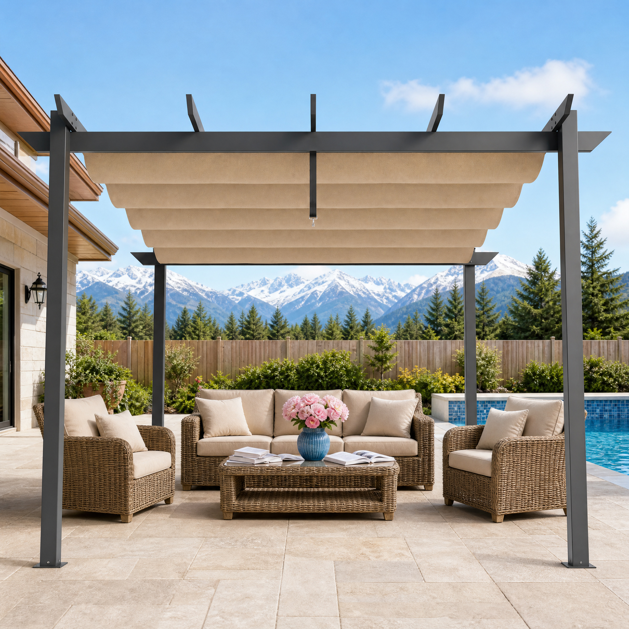 Retractable Pergola Canopy