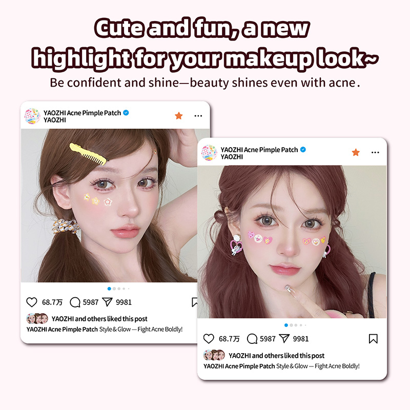 YAOZHI Brilliant Hydrocolloid Tea Tree Oil Pimple Patch | Hydrocolloid Pimple Patches Full Face 9