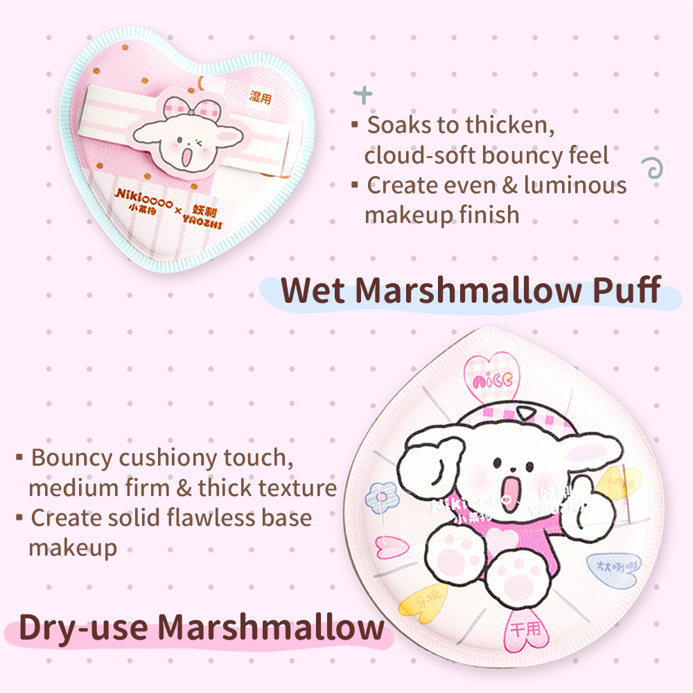 YAOZHI x Nikioooo Co-Branded Gift Set | Star Pimple Patches & Marshmallow Makeup Puffs 4