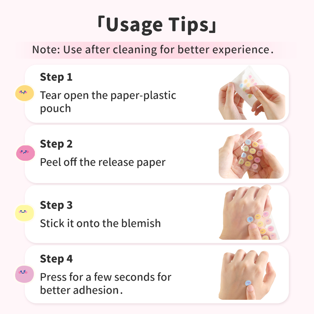 YAOZHI Magic Glow Salicylic Acid Pimple Spot Stickers - Hydrocolloid & Invisible Patches 9