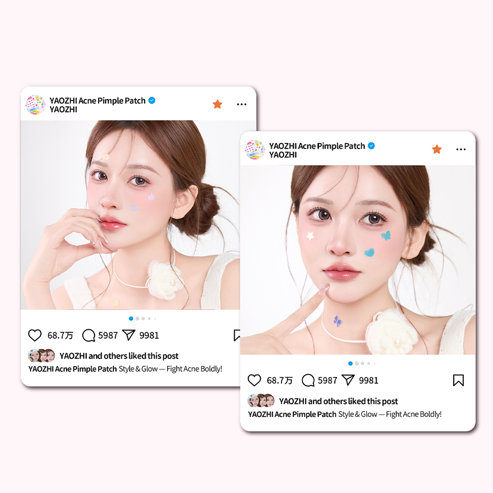 YAOZHI Magic Glow Salicylic Acid Pimple Spot Stickers - Hydrocolloid & Invisible Patches 7