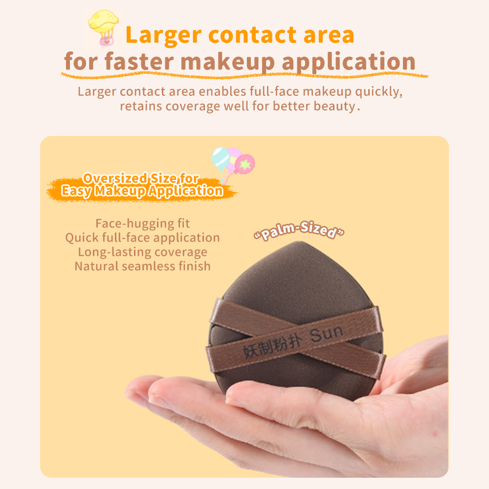 YAOZHI Poke Puff Series Skin-Friendly Surface Cushion Puff, Extra Large & Extra Thick Makeup Sponge Puff for Sheer & Flawless Base Makeup 5