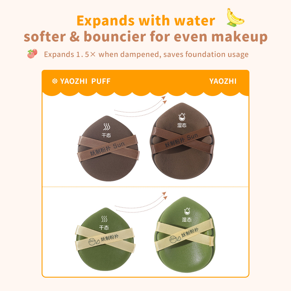 YAOZHI Poke Puff Series Skin-Friendly Surface Cushion Puff, Extra Large & Extra Thick Makeup Sponge Puff for Sheer & Flawless Base Makeup 8
