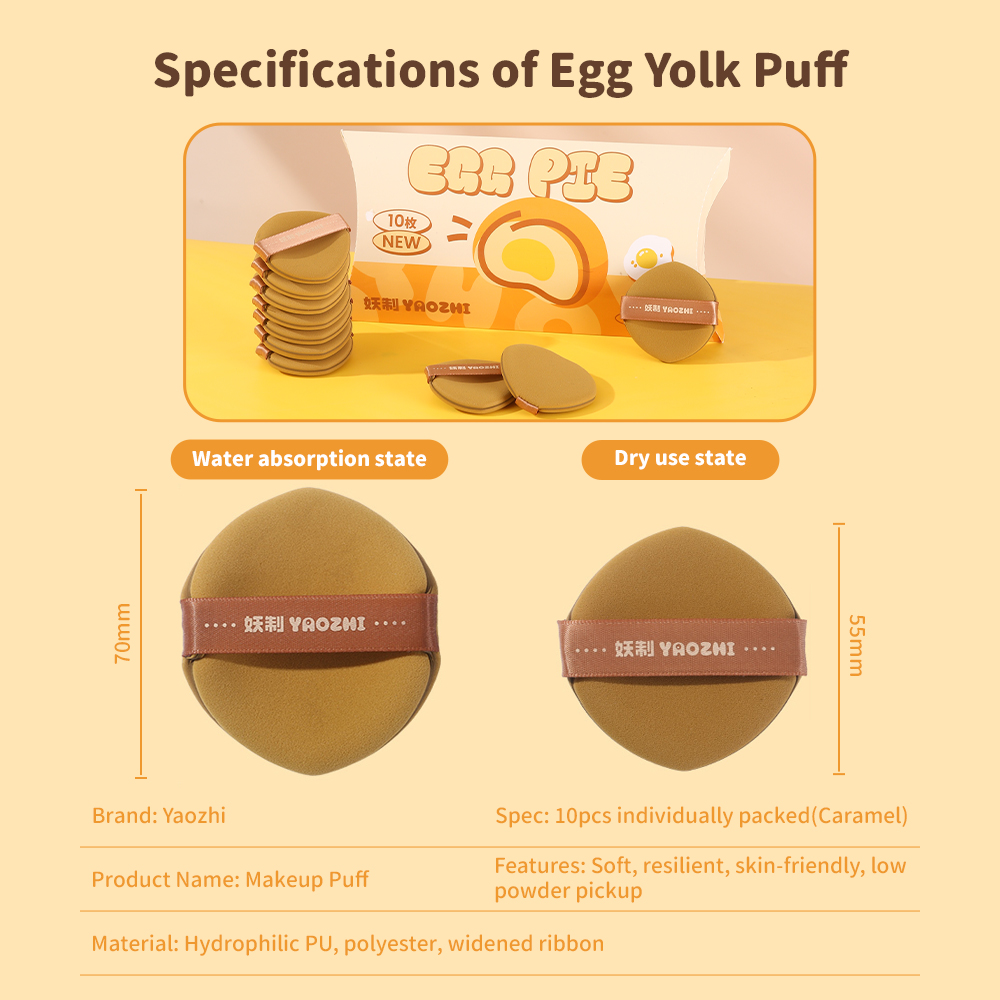 YAOZHI Value Pack Bulk Makeup Puff Set Soft Texture, Low Powder Absorption, Breathable & Good Concealing Effect, Smooth Fit Makeup Puff Must-have for Ladies 11