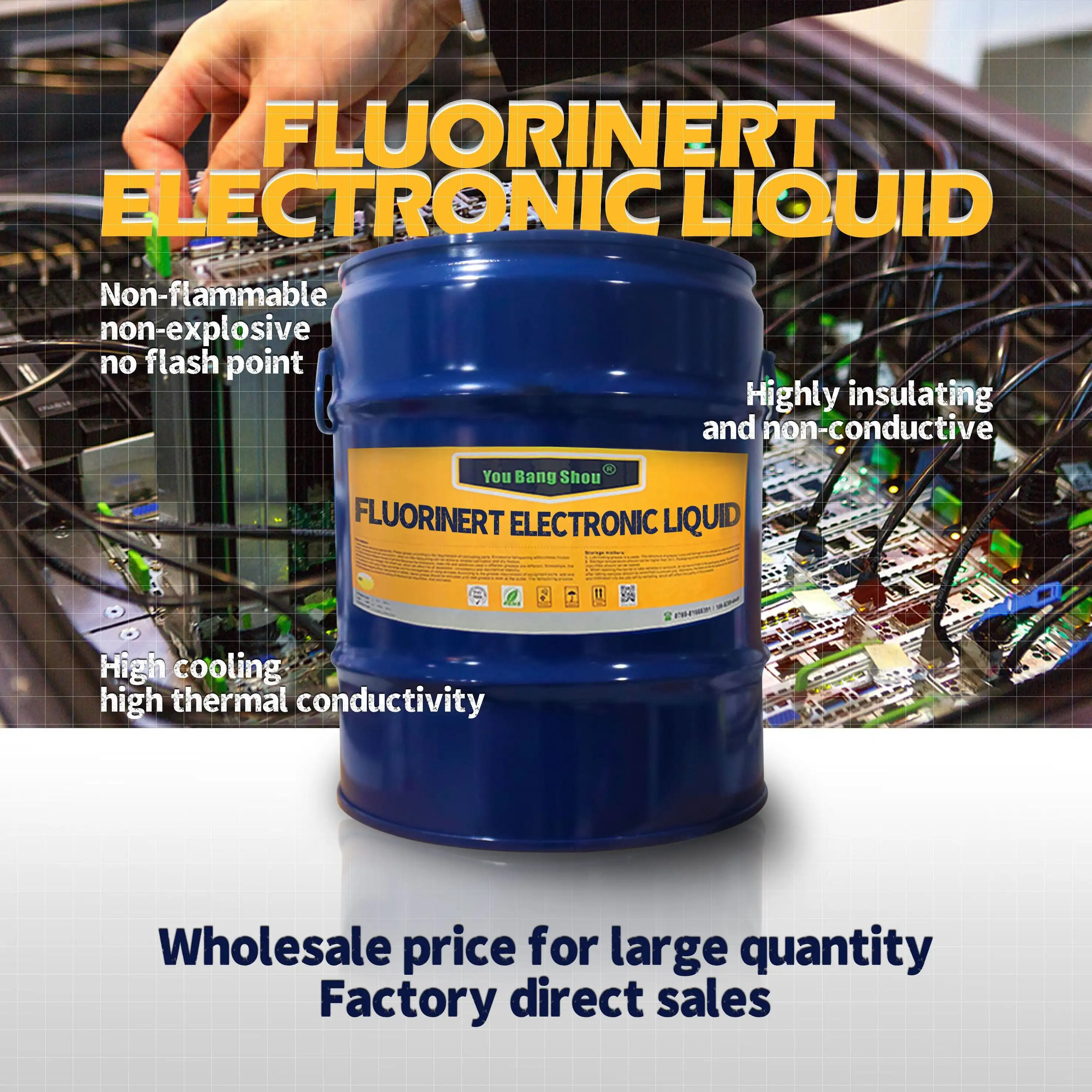 Electron Fluoride Solution Electronic test Liquids Transparent Immersion Coolant 1