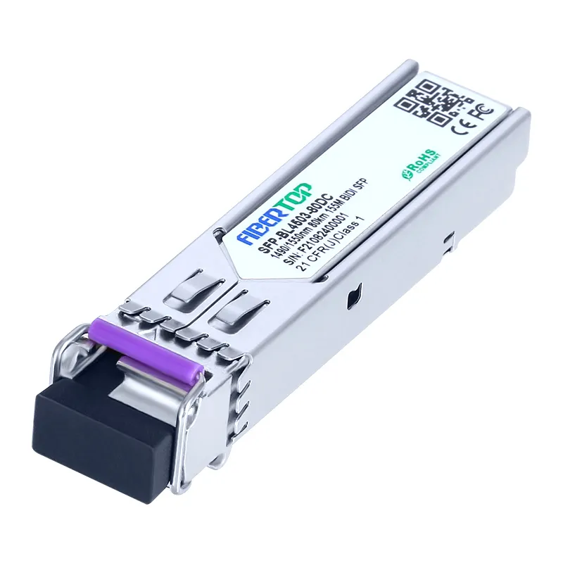 155M BIDI 80km SFP Tx1490nm/Rx1550nm LC 트랜시버 모듈 1